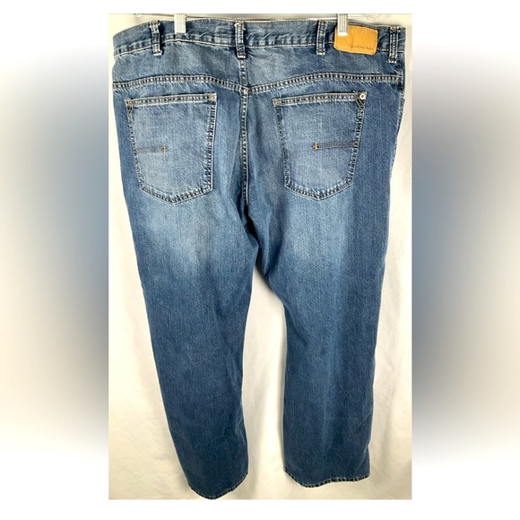 Calvin Klein Jeans Mens 42x30 Baggy Bootcut Vintage Y2K Denim Blue Made In Egypt - Picture 2 of 12